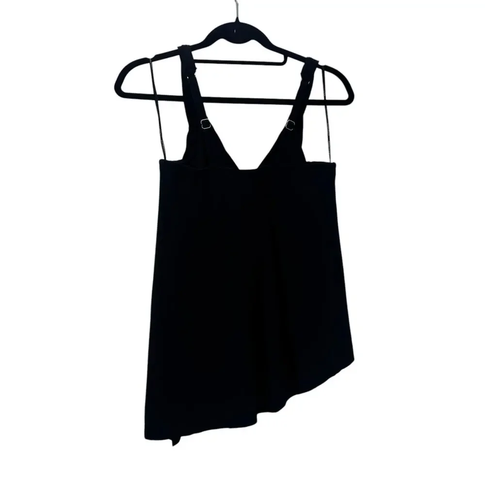 Magicsuit Draped CowlNeck Winnie Tankini Top Adjustable Straps Black Size 8 NWOT